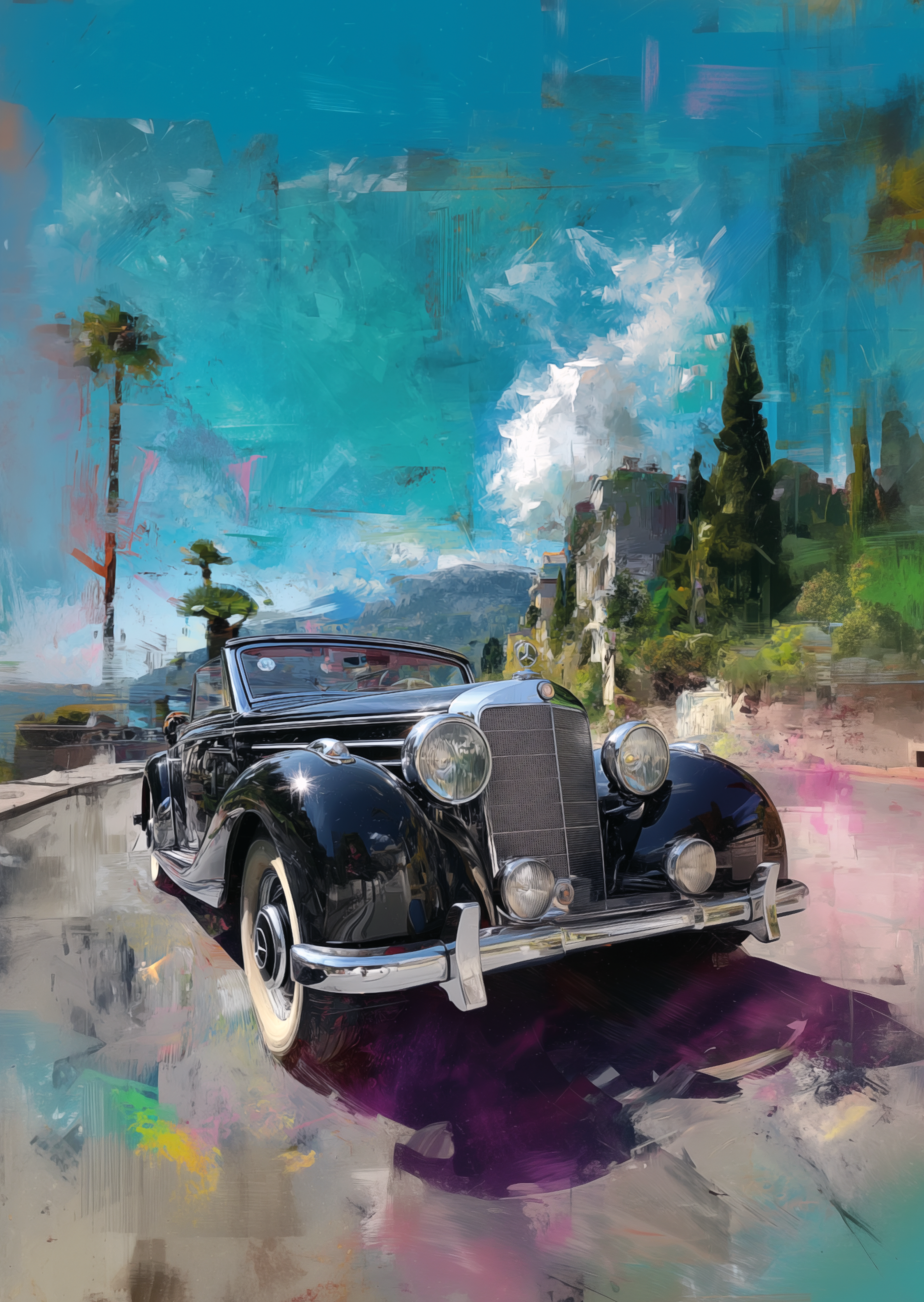 170S Cabriolet digital artwork