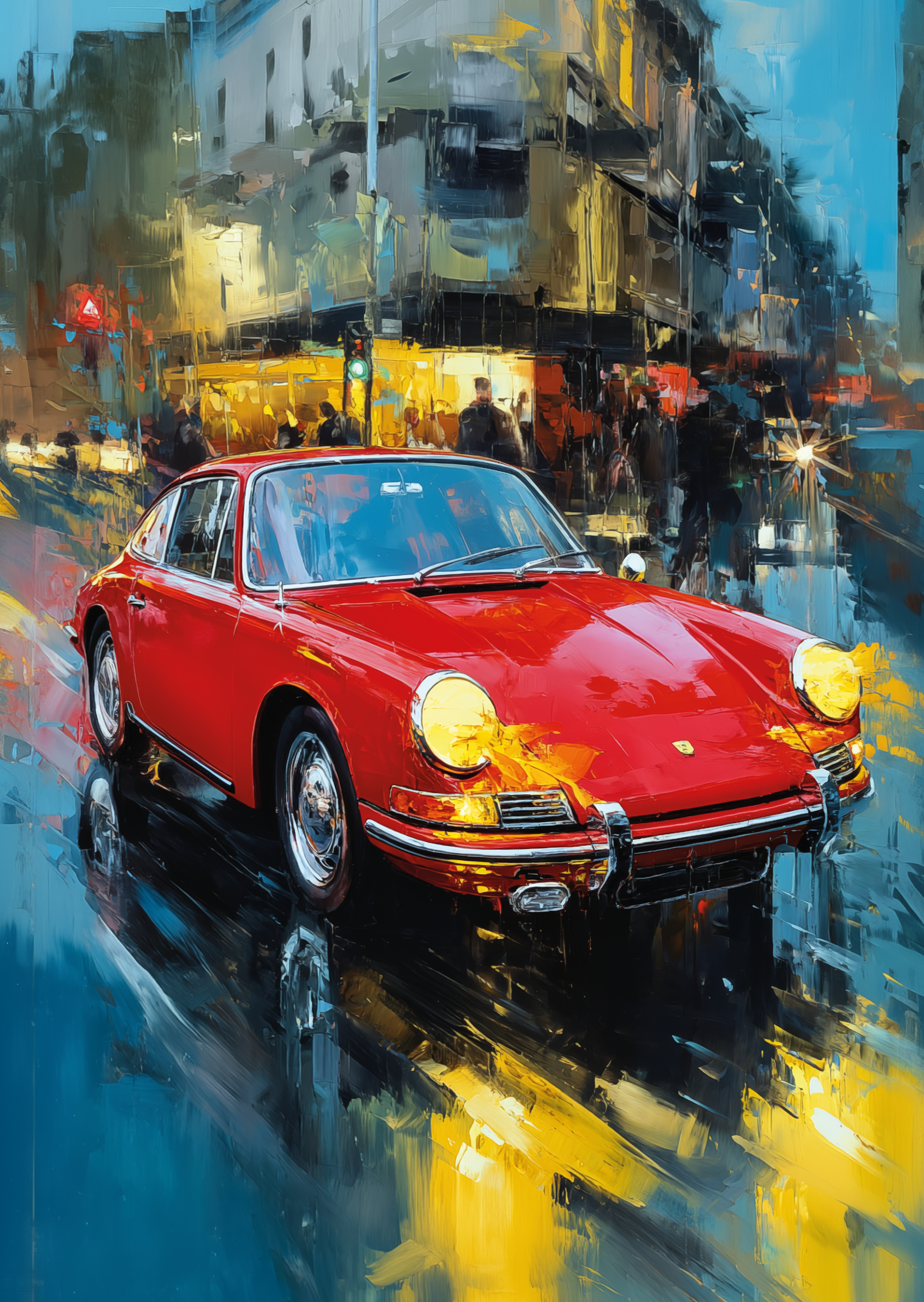 911 in red rain digital artwork